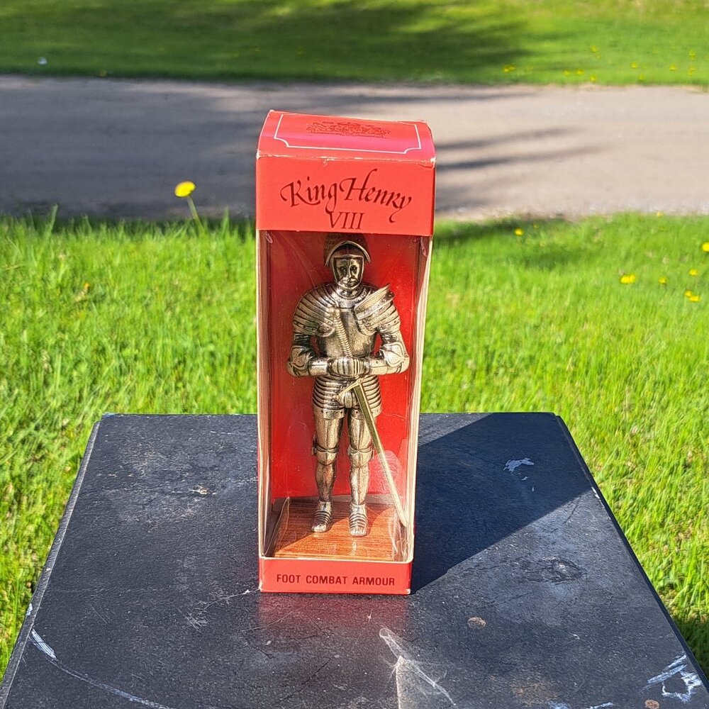 King Henry VIII Pewter Statue Combat Armor